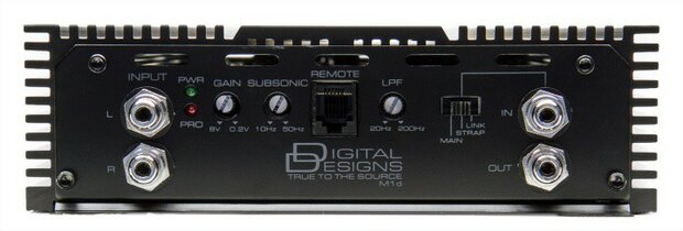 Digital Designs M1D mono block versterker 1700 watts RMS 1 ohms