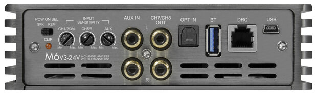 Musway M6v3-24V versterker 6 kanaals met 8 kanaals DSP 750 watts RMS