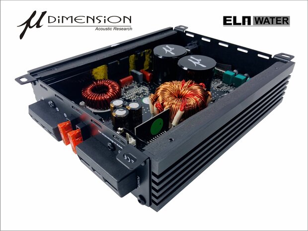 U-Dimension ELA-WATER mono-block versterker 1200 watts RMS 2 ohms
