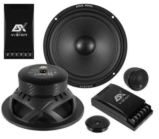 ESX Vision VXP6.2C high end luidspreker set 16,5 cm 2-weg compo 125 watts RMS 4 ohms