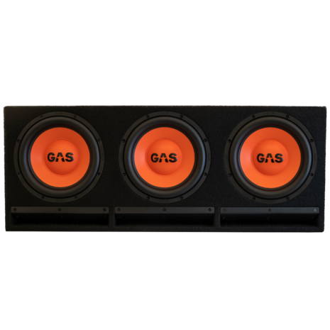 GAS AUDIO MAD B2-310 bassreflex subwoofer kist 3 x 10 inch 900 watts RMS 1 ohms
