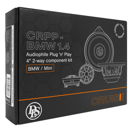 DLS Cruise CRPP-BMW1.4 custom fit 10 cm compo luidspreker set 80 watts RMS BMW & MINI