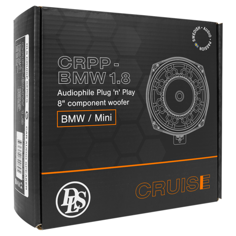 DLS Cruise CRPP-BMW1.8 custom fit 8 inch subwoofer 120 watts RMS BMW & MINI