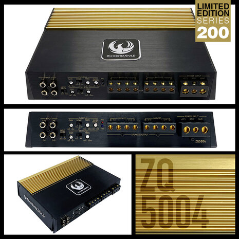 Phoenix Gold ZQ5004 high end 4 kanaals versterker 500 watts RMS