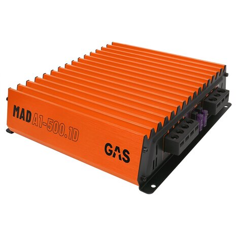 GAS AUDIO MAD A1-500.1D monoblock versterker 500 watts RMS 1 ohms