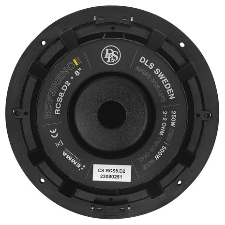 DLS Reference RCS8.D2 FLAT high end subwoofer 8 inch 250 watts RMS DVC 2 ohms
