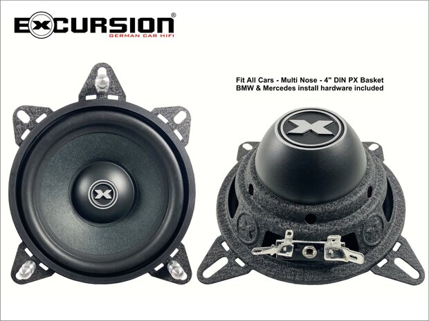 Excursion PX4M AllCarFit luidspreker set 10cm 75 watts RMS 3 ohms BMW & Mercedes