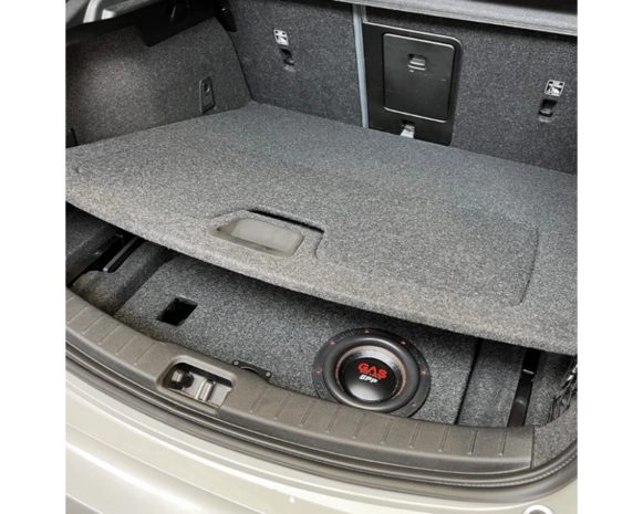 GAS AUDIO Polestar 2 custom fit audio set: kist + subwoofer + kabelkit