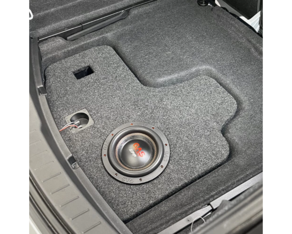 GAS AUDIO Polestar 2 custom fit audio set: kist + subwoofer + kabelkit