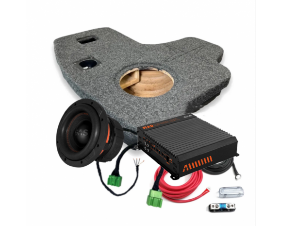 GAS AUDIO Polestar 2 custom fit audio set: kist + subwoofer + kabelkit