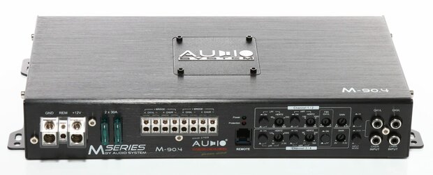 Audio System M90.4 versterker 4 kanaals 640 watts RMS auto high level inputs & RTC bass-remote