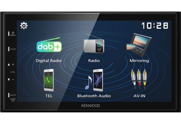 Kenwood DMX129DAB android mirroring DAB+ radio systeem met usb