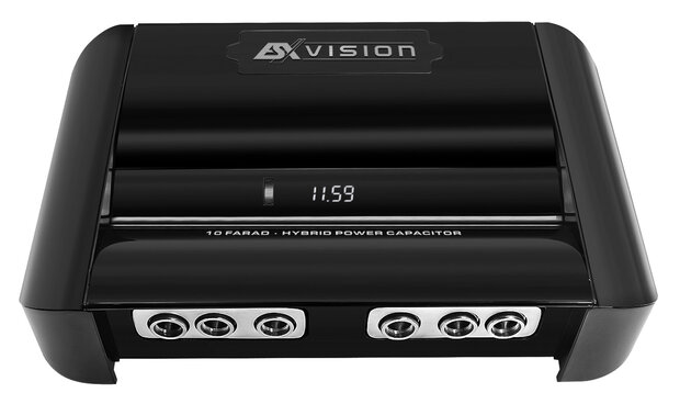 ESX Vision VX10.0 Pro hybride powercap 10 farad met led display & verdeelblok