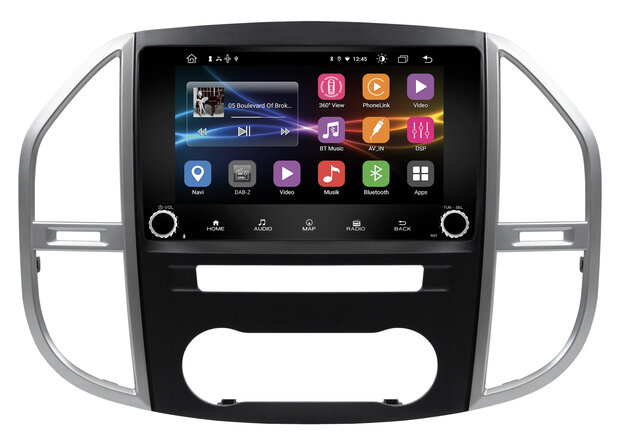 ESX Vision VNC945-MVS-4G custom fit navigatie DAB+ radio Apple Carplay Android Auto Mercedes-Benz Vito W447