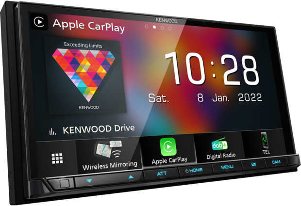 Kenwood DMX8021DAB-CAMPER sygic navigatie bluetooth wireless Android Auto & Apple Carplay