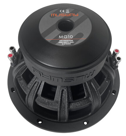 MusWay MG10 high end subwoofer met grille 10 inch 500 watts RMS DVC 2 ohms