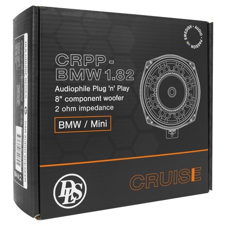 DLS Cruise CRPP-BMW1.82 custom fit 8 inch subwoofer 120 watts RMS 2 ohms BMW & MINI
