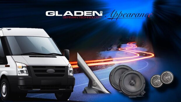 Gladen One Transit Appearance high end compo luidspreker set Ford Transit & Tourneo