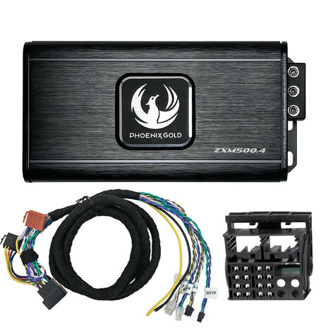  Phoenix Gold ZXMPMB1 plug & play power upgrade 4 kanaals versterker kit voor MB en VW