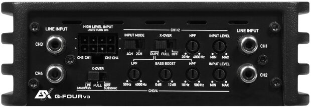 ESX Quantum Q-FOURv3 versterker 4 kanaals 400 watts RMS