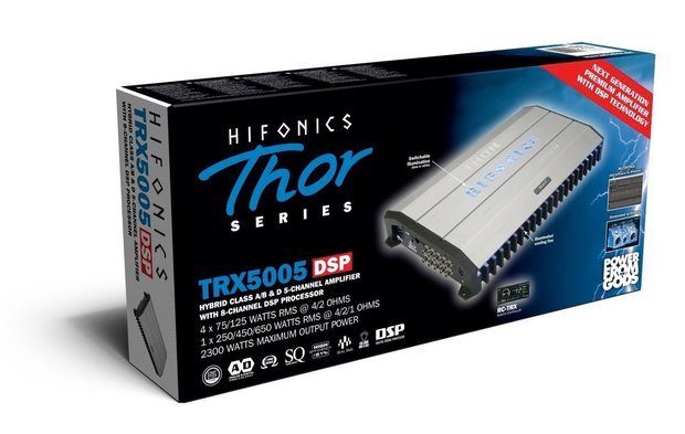 Hifonics Thor TRX5005 DSP hybride 5 kanaals versterker 1150 watts RMS met 8 kanaals DSP
