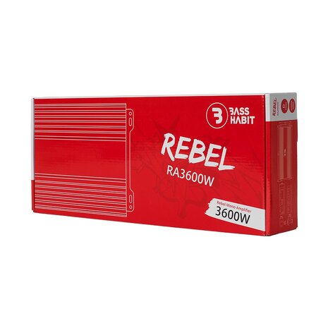Bass Habit Rebel RA3600W mono block versterker 1800 watts RMS 1 ohms