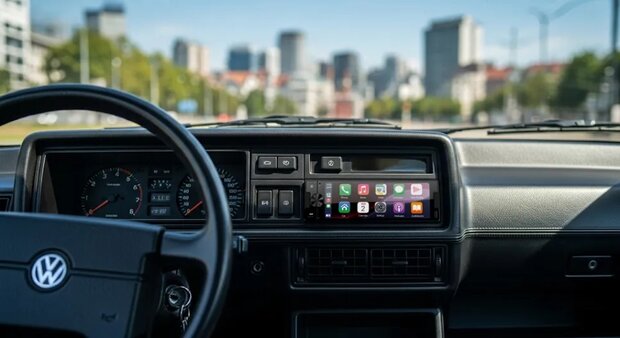 AMPIRE: CPR60 1-Din DAB+ autoradio met draadloos Apple Carplay & Android Auto