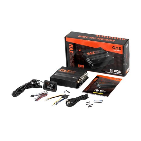 GAS AUDIO MAX D2-610BT dsp procesor 10 kanaals met bluetooth & remote display controller