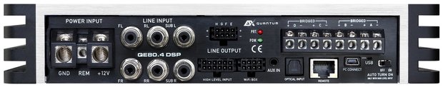 ESX Quantum QE80.4 DSP versterker 4 kanaals met 8 kanaals DSP 500 watts RMS