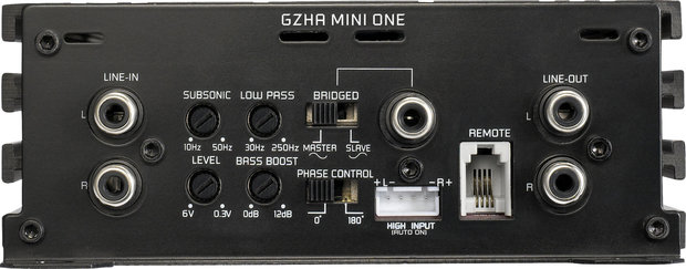 Ground Zero GZHA Mini One mono block versterker 630 watts RMS 1 ohms
