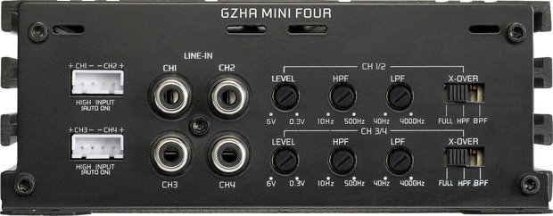 Ground Zero GZHA Mini Four 4 kanaals versterker 520 watts RMS
