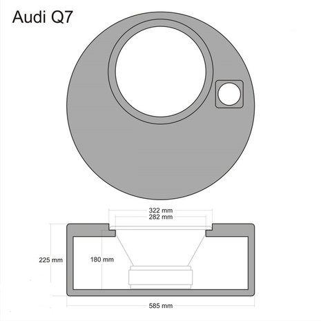 Custom fit subwoofer kist 12 inch voor Audi Q7 (2005-2015)