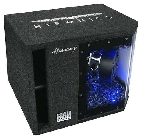 Hifonics Mercury MR10BP bandpass kist 10 inch 400 watts RMS 4 ohms met led verlichting