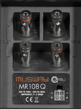 MusWay MR108Q bassreflex kist 8 inch 200 watts RMS DVC 2 ohms