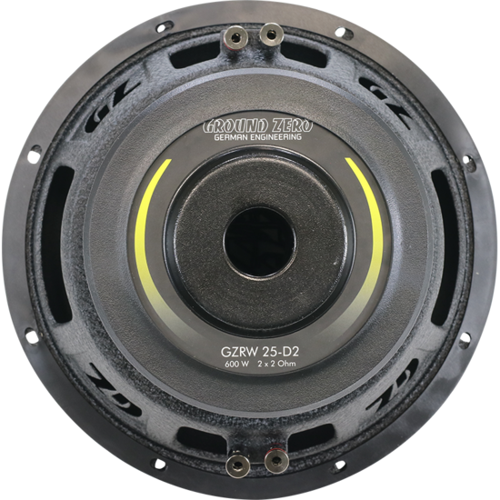 Ground Zero GZRW25-D2 subwoofer 10 inch 600 watts RMS DVC 2 ohms