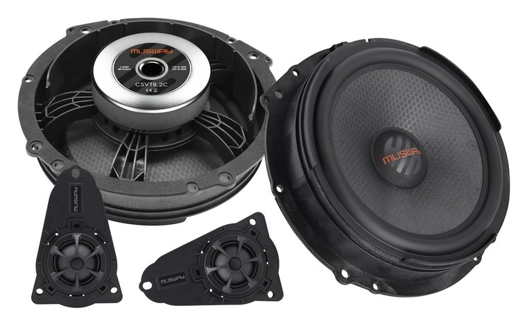 MusWay CSVT8.2C custom fit 20 cm 2-weg luidspreker set VW T5 & T6