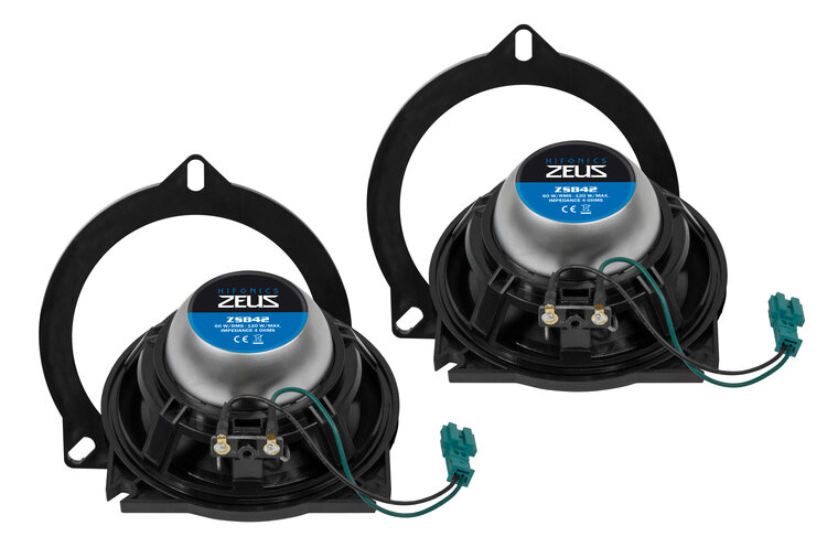 Hifonics Zeus ZSB42 custom fit 10cm 2-weg luidspreker set 60 watts RMS voor BMW &amp; MINI