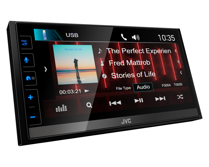 JVC KW-M785DBW DAB+ autoradio wireless apple carplay & android auto bluetooth usb