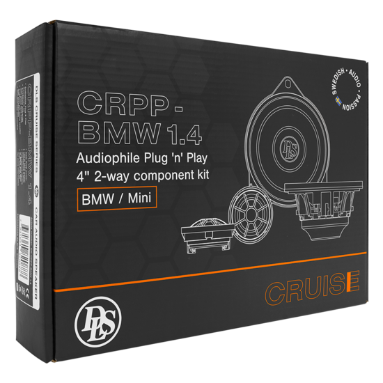 DLS Cruise CRPP-BMW1.4 custom fit 10 cm compo luidspreker set 80 watts RMS BMW & MINI