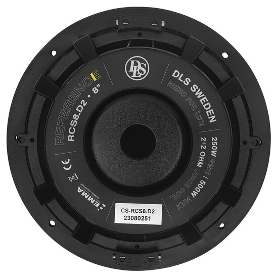 DLS Reference RCS8.D2 FLAT high end subwoofer 8 inch 250 watts RMS DVC 2 ohms
