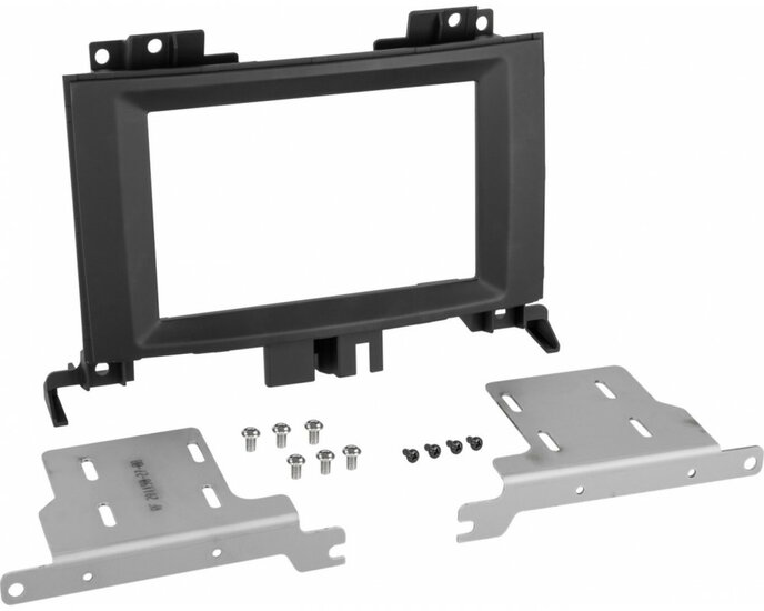 2-DIN Paneel Mercedes Benz Sprinter W906 - Volkswagen Crafter Kleur: Zwart