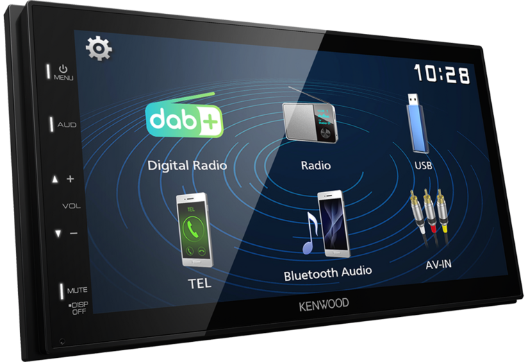 Kenwood DMX129DAB android mirroring DAB+ radio systeem met usb