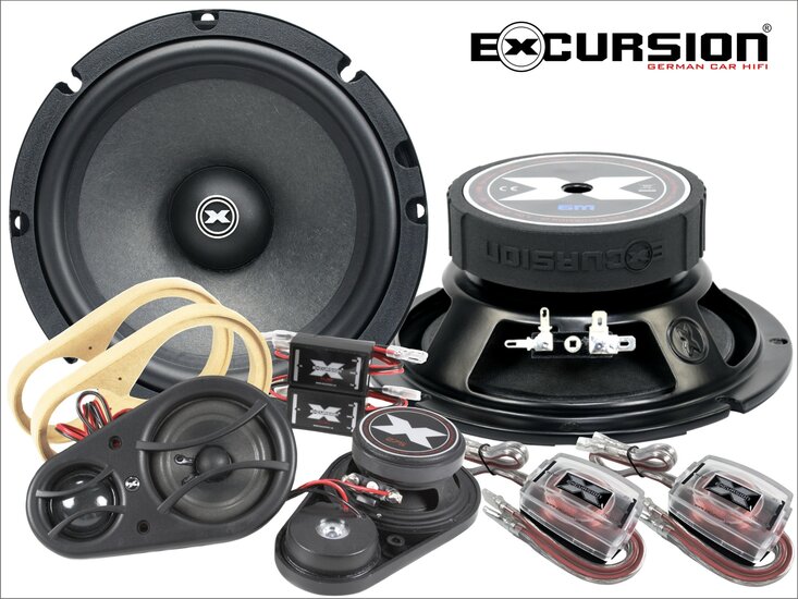 Excursion RX6.3C ECO deels actieve 16,5 cm 3-weg compo set 120 watts RMS 2 ohms
