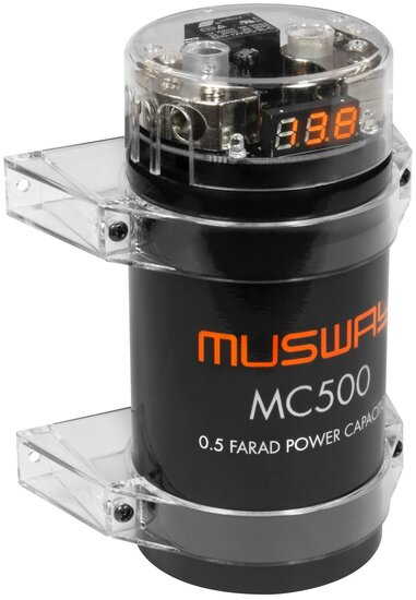 MusWay MC500 condensator 0.5 farad met intern verdeelblok