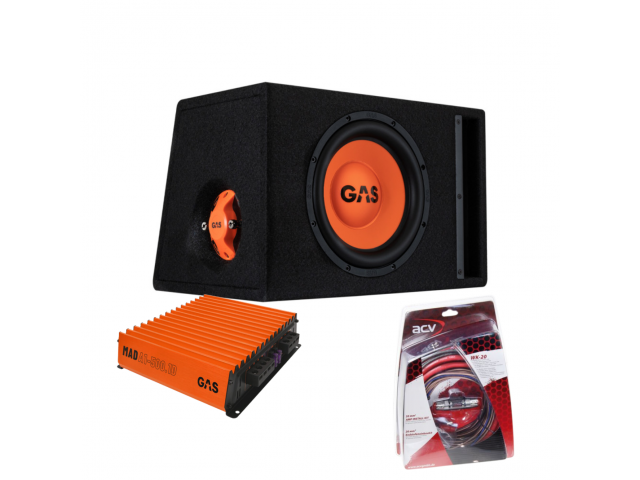 GAS MAD subwoofer set MAD B2-110 (bassreflex) + MAD A1-500.1D + WK-20 
