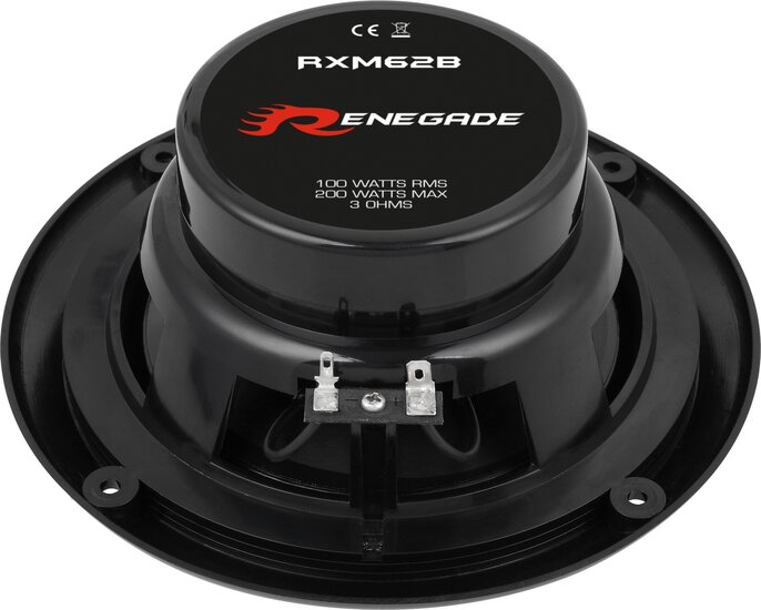 Renegade RXM62B marine luidspreker set 16,5 cm 100 watts RMS 3 ohms