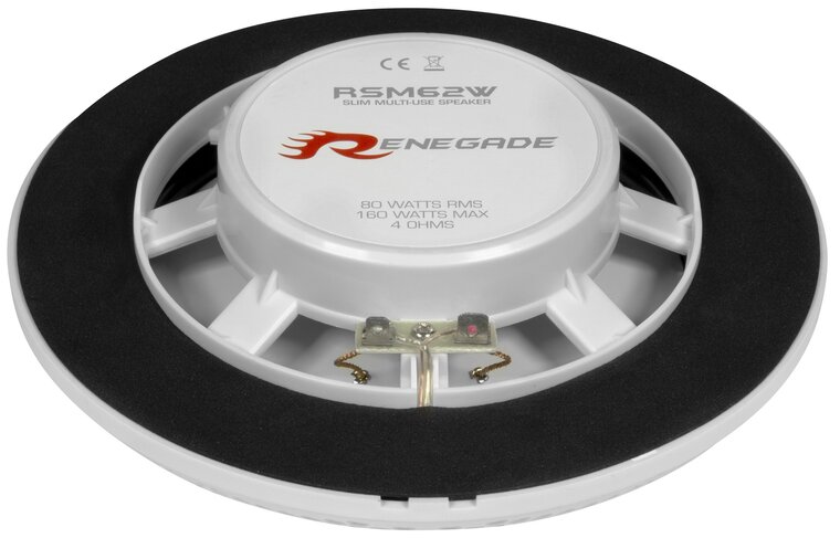Renegade RSM62W marine luidspreker set 16,5 cm 80 watts RMS 25mm inbouwdiepte