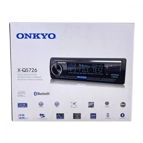 Onkyo X-QS726 autoradio met bluetooth usb DSP en optische uitgang