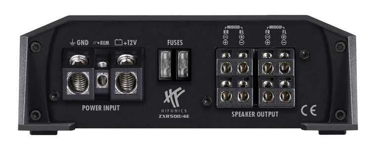 Hifonics Zeus ZXR500.4E versterker 4 kanaals 500 watts RMS