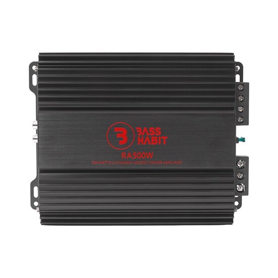 Bass Habit Rebel RA500W versterker 2 kanaals 250 watts RMS